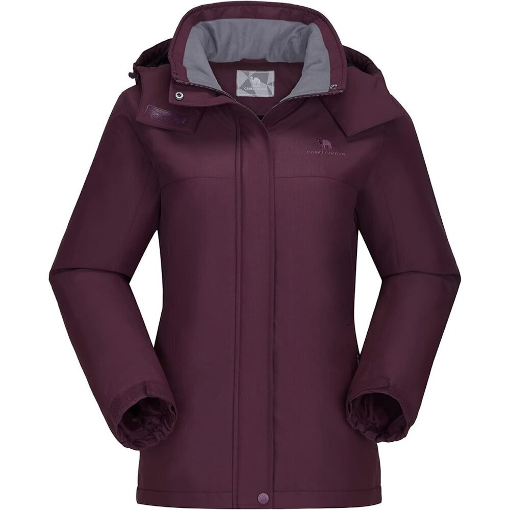 Women's   Dark Purple Ski Jacket Winter  Coat Warm  Mountain Waterproof Female